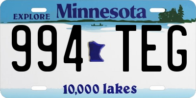 MN license plate 994TEG