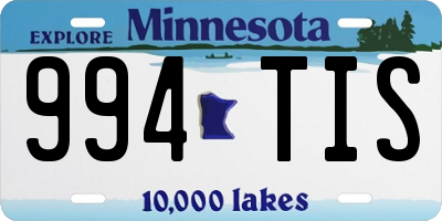 MN license plate 994TIS