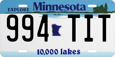 MN license plate 994TIT
