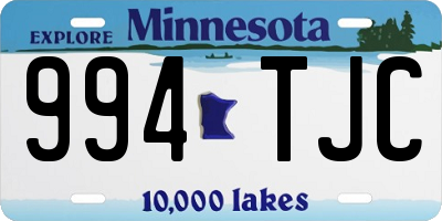 MN license plate 994TJC