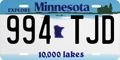 MN license plate 994TJD