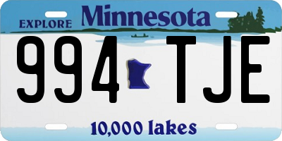 MN license plate 994TJE