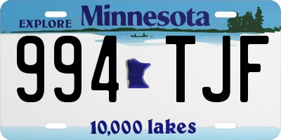 MN license plate 994TJF