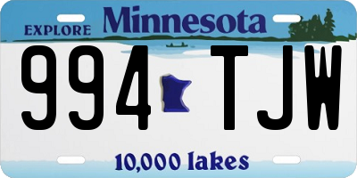 MN license plate 994TJW