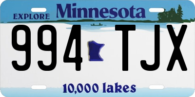 MN license plate 994TJX