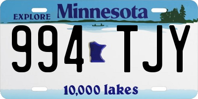 MN license plate 994TJY