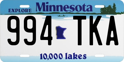 MN license plate 994TKA