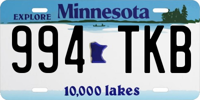 MN license plate 994TKB