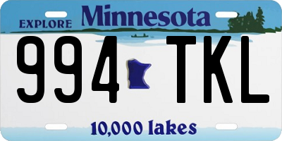 MN license plate 994TKL