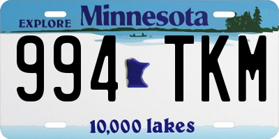 MN license plate 994TKM