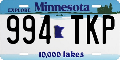 MN license plate 994TKP