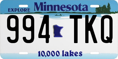 MN license plate 994TKQ