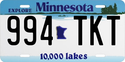 MN license plate 994TKT