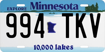 MN license plate 994TKV