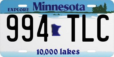 MN license plate 994TLC