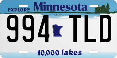 MN license plate 994TLD