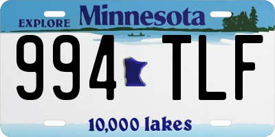 MN license plate 994TLF