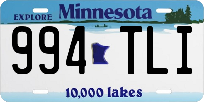MN license plate 994TLI