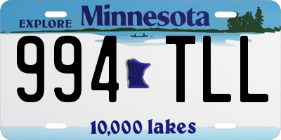 MN license plate 994TLL