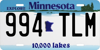 MN license plate 994TLM