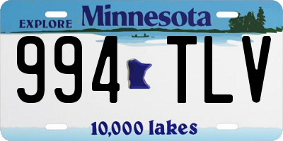 MN license plate 994TLV