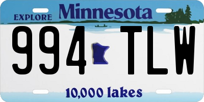 MN license plate 994TLW