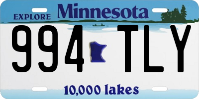 MN license plate 994TLY