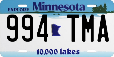 MN license plate 994TMA