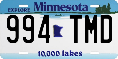 MN license plate 994TMD
