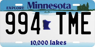 MN license plate 994TME