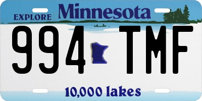 MN license plate 994TMF