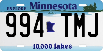 MN license plate 994TMJ