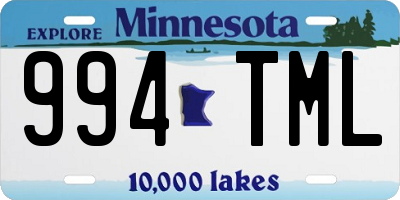 MN license plate 994TML