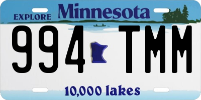MN license plate 994TMM