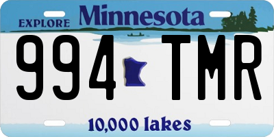 MN license plate 994TMR
