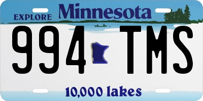 MN license plate 994TMS