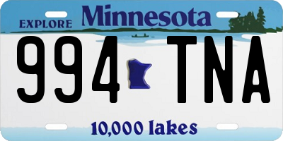 MN license plate 994TNA