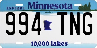 MN license plate 994TNG