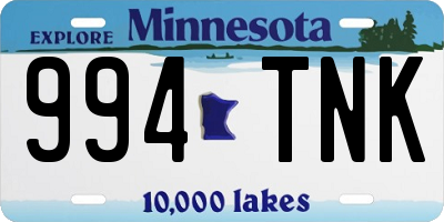 MN license plate 994TNK