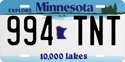 MN license plate 994TNT