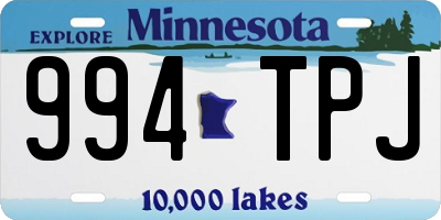 MN license plate 994TPJ