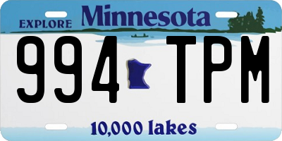 MN license plate 994TPM