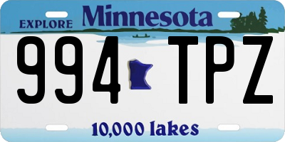 MN license plate 994TPZ