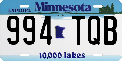 MN license plate 994TQB