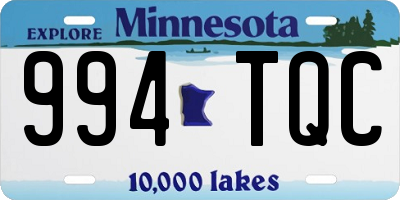 MN license plate 994TQC