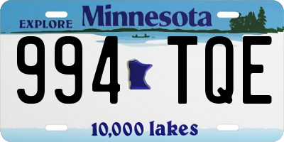 MN license plate 994TQE