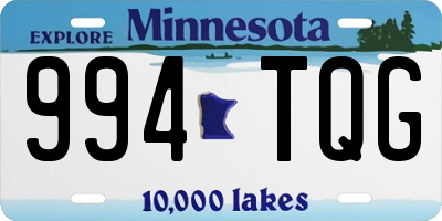 MN license plate 994TQG