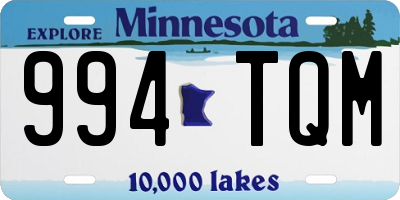 MN license plate 994TQM