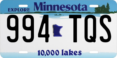 MN license plate 994TQS