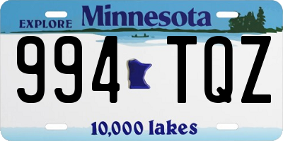 MN license plate 994TQZ